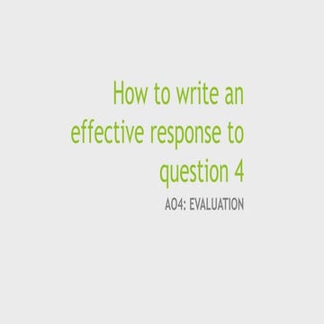 How to write an effective response to question.4