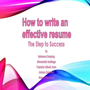 writing an effective resume and application letter