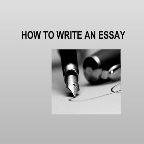 How to write an essay