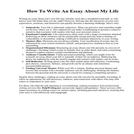 How To Write An Essay About My Life. Dental Hygiene College - Aplus Institute...