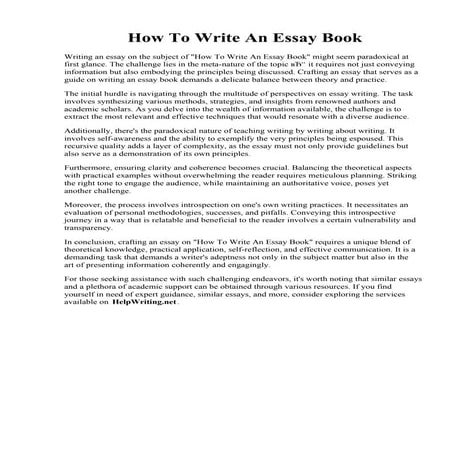 How To Write An Essay Book.pdf