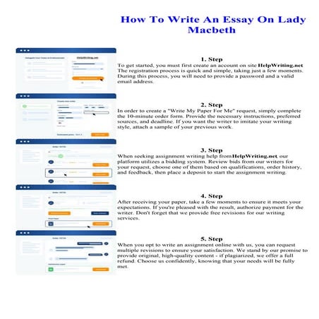 How To Write An Essay On Lady Macbeth. Online assignment writing service.