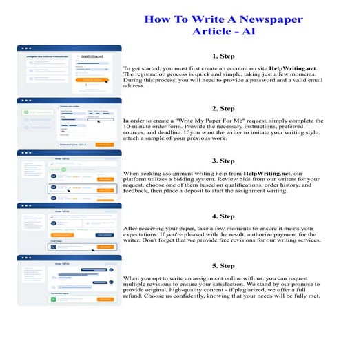 How To Write A Newspaper Article - Al