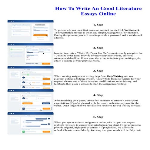 How To Write An Good Literature Essays Online