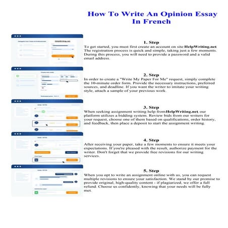 How To Write An Opinion Essay In French