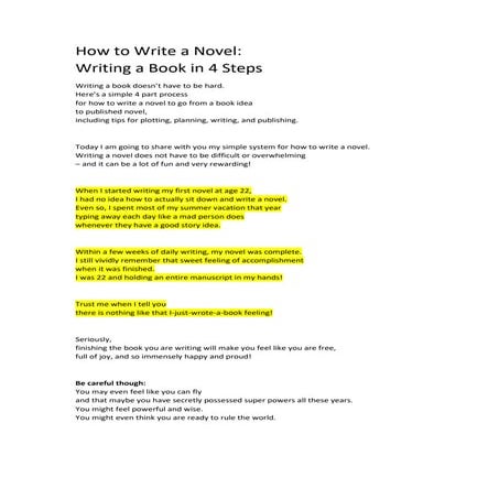 How to Write a Novel Writing a Book in 4 Steps.docx