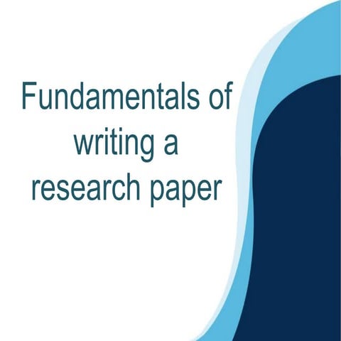How to write a research proposal