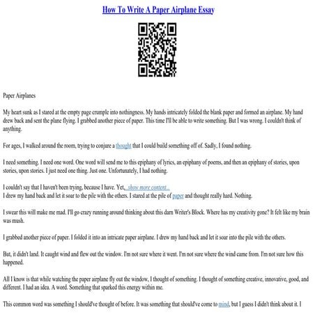 How To Make A Paper Airplane Essay – AUIDFX
