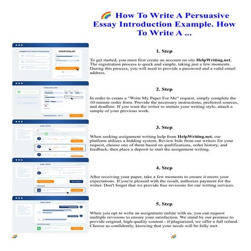 How To Write A Persuasive Essay Introduction Example. How To Write A ...