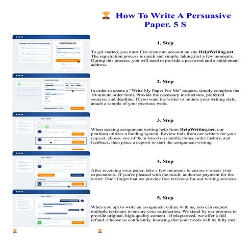 How To Write A Persuasive Paper. 5 S. Online assignment writing service.