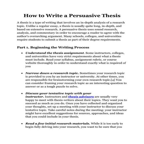 How to write a persuasive thesis for academic students, Delhi, Chandigarh, In...