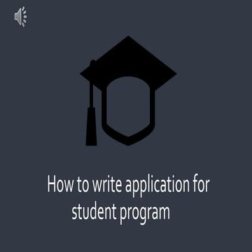 How to write application for a student program | PPT
