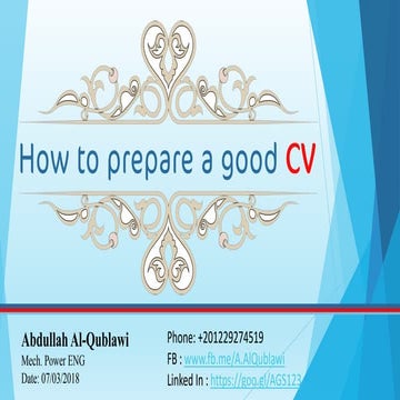 How to write a professional CV 