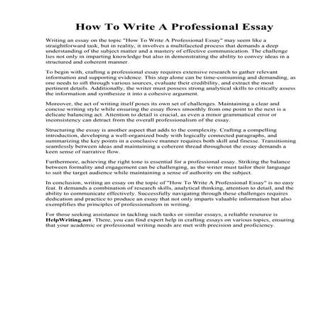 How To Write A Professional Essay.pdf