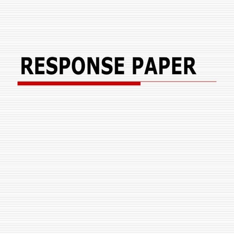 How To Write A Reaction Response Paper