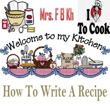 How to write a recipe ppt
