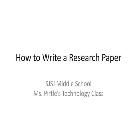 10 Steps to Writing a Research Paper
