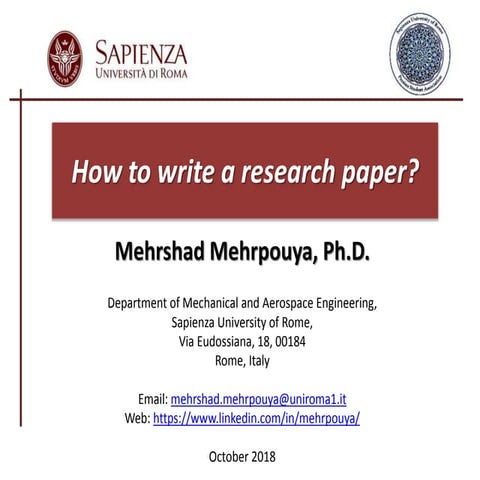How to write a research paper?