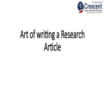 How To Write A Prospectus For A Research Paper | PPT