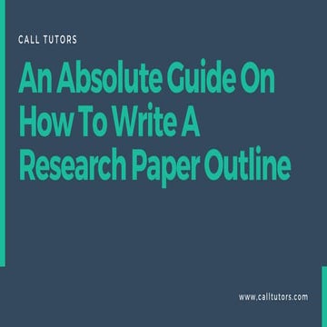 How to write a research paper outline