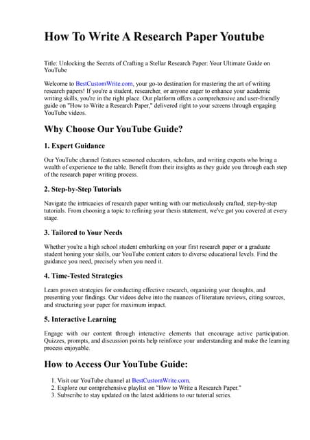 How To Write An Issue Paper | PPT