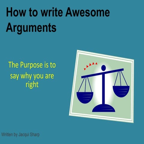 How to write arguments junior