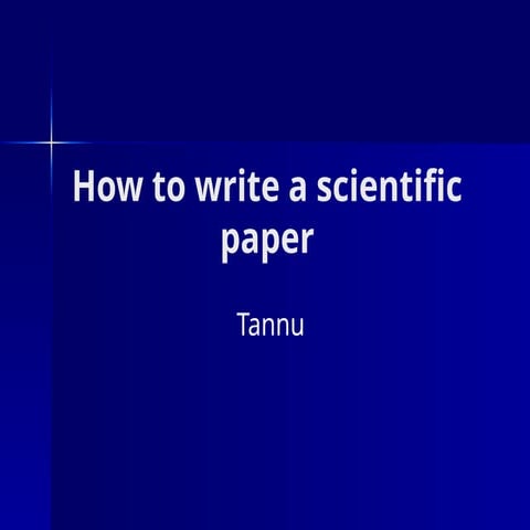 How To Write A Scientific article/Paper.pptx