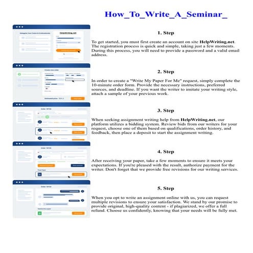 HowToWriteASeminar. Online assignment writing service.