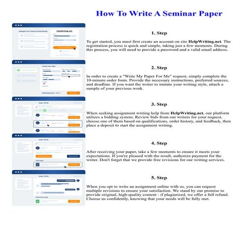 How To Write A Seminar Paper. Online assignment writing service.