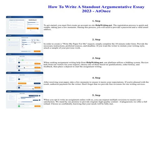 How To Write A Standout Argumentative Essay 2023 - AtOnce