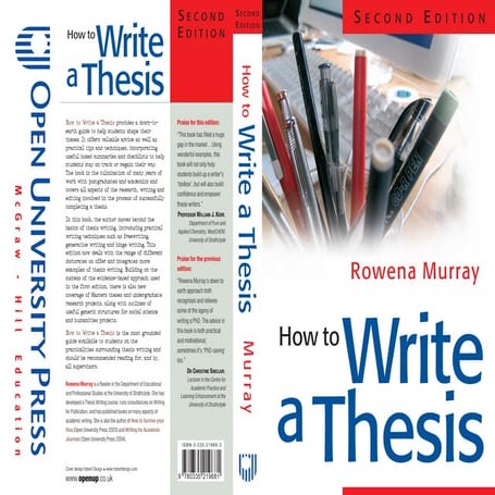 How to write a thesis using master techniques