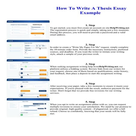 How To Write A Thesis Essay Example