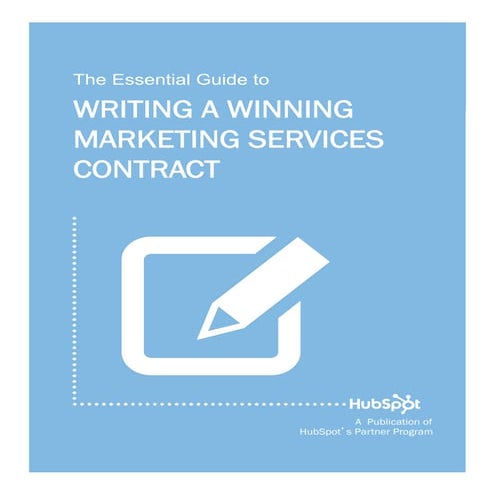 How to write a winning marketing services contract