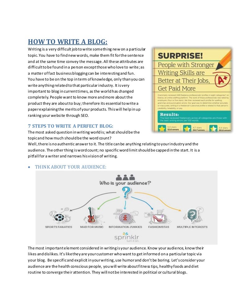 How to write blog assignment 10 3-17 revised