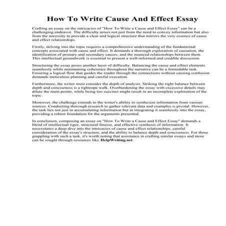 How To Write Cause And Effect Essay.pdf