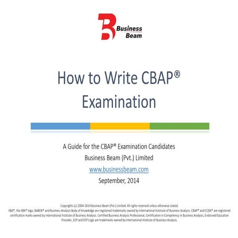 How to write cbap examinations