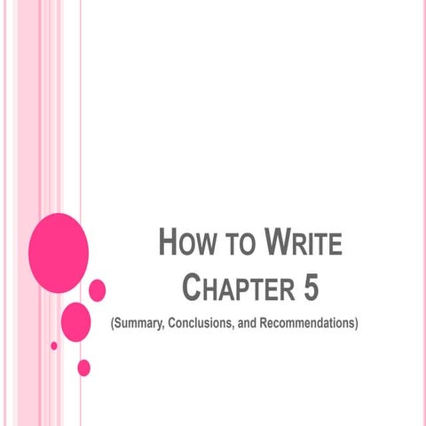 How to write chapter 5