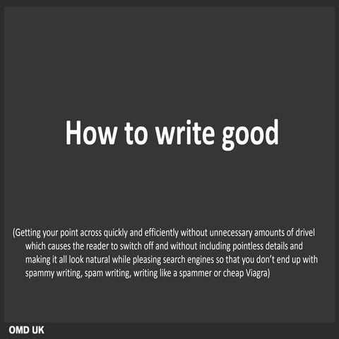 How to write content for seo