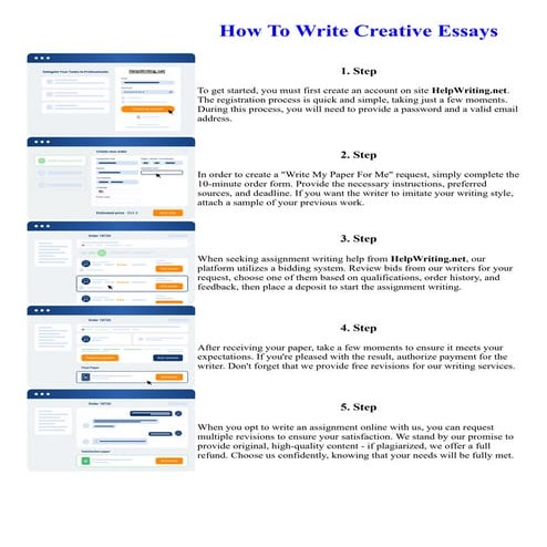 How To Write Creative Essays. Online assignment writing service.