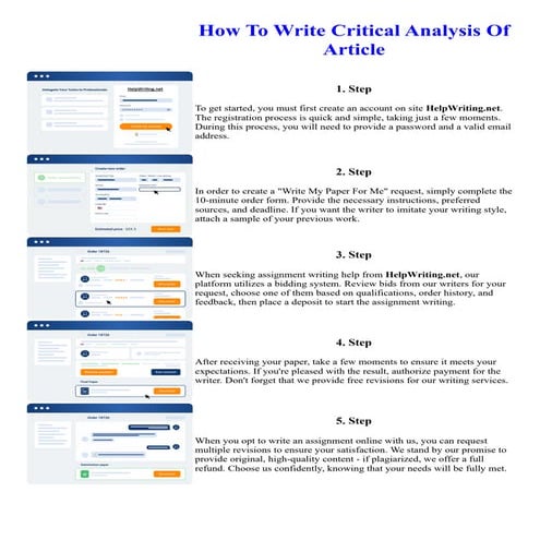 How To Write Critical Analysis Of Article