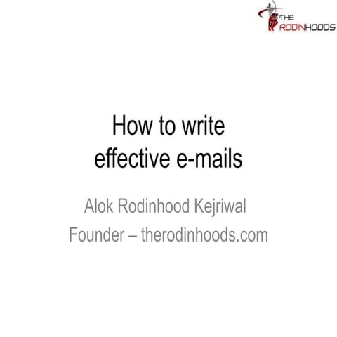 How to write effective e-mail proposals