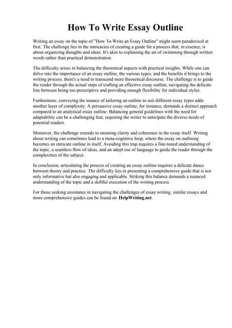 THESIS STATEMENT OUTLINE ESSAY EXAMPLE visual data 7