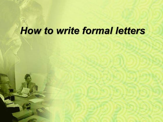 Formal Letter | PPT