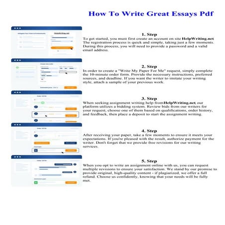 How To Write Great Essays Pdf