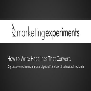 How to Write Headlines That Convert: Key discoveries from a meta-analysis of ...
