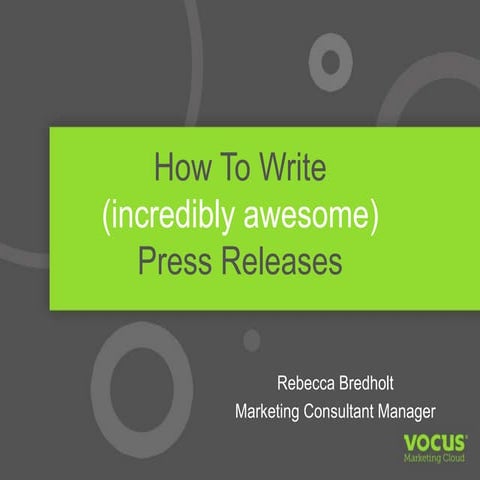 How to Write Incredibly Awesome Press Releases