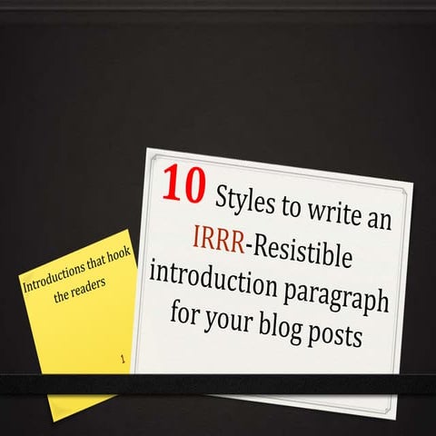 10 Awesome Ideas To Write Introduction Paragraph For BlogPost