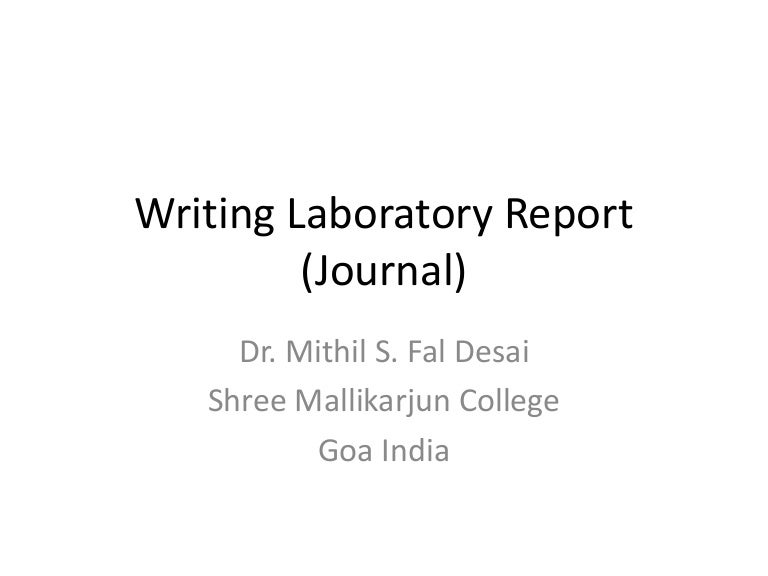 How to write laboratory report (journal)