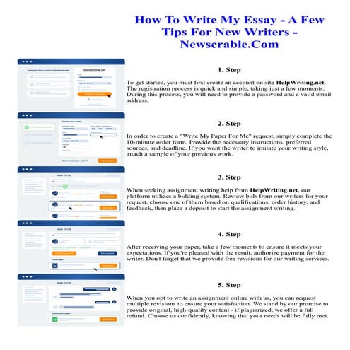 How To Write My Essay - A Few Tips For New Writers - Newscrable.Com
