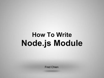 How to Write Node.js Module